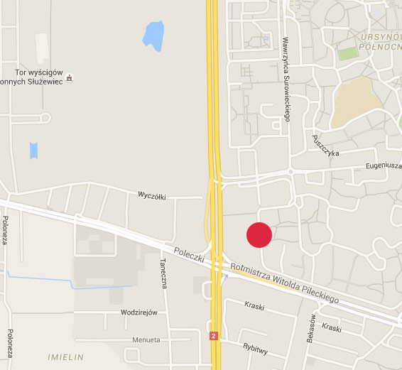 Położenie na mapie Google Przychodni MR MED na Ursynowie - Warszawa